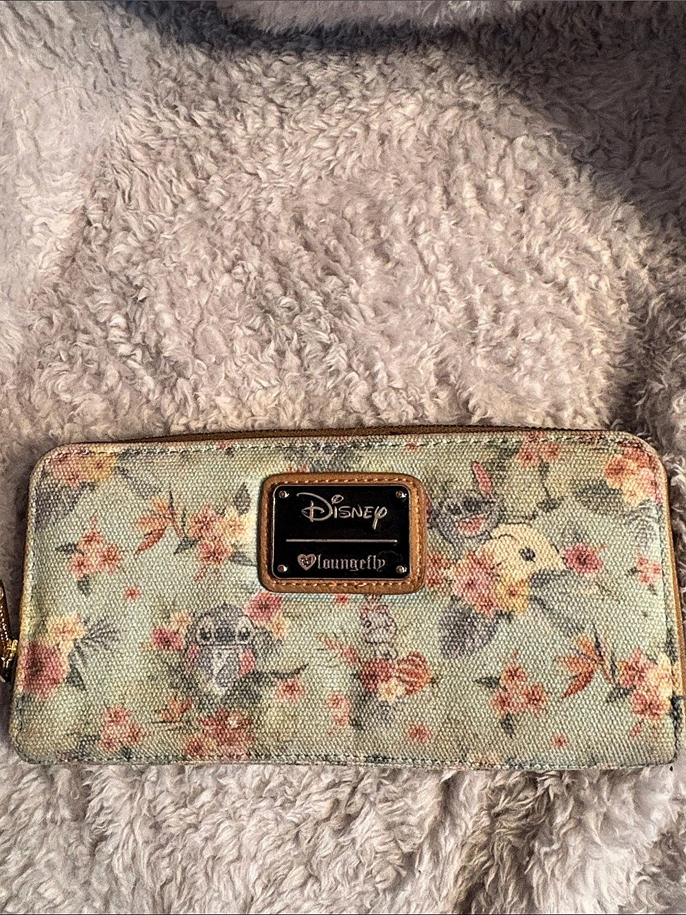 Loungefly Disney Lilo & Stitch Tropical Floral Print Canvas Zip-Around Wallet